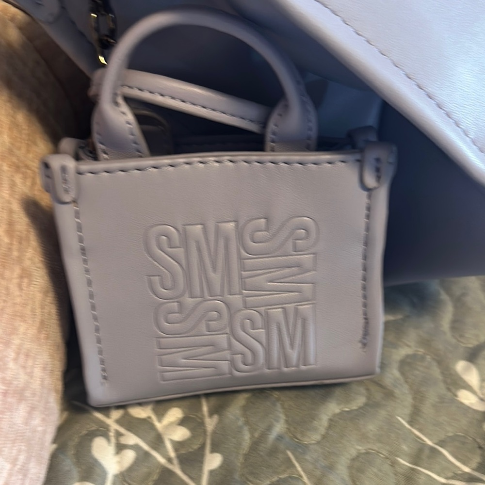 Steve Madden Blue Satchel with Embossed Design - Picture 8 of 8